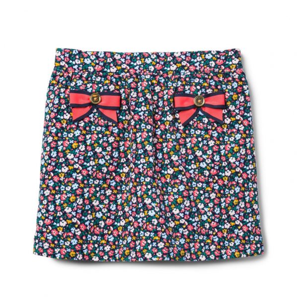 Janie and Jack Floral Corduroy Skirt