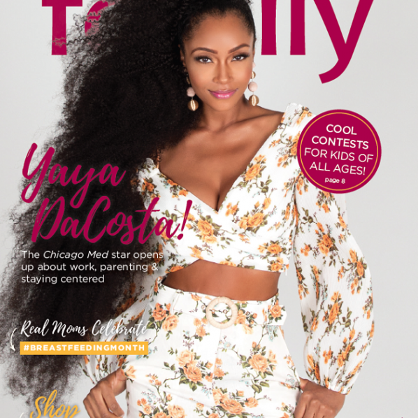 magazine cover featuring chicago med star yaya dacosta