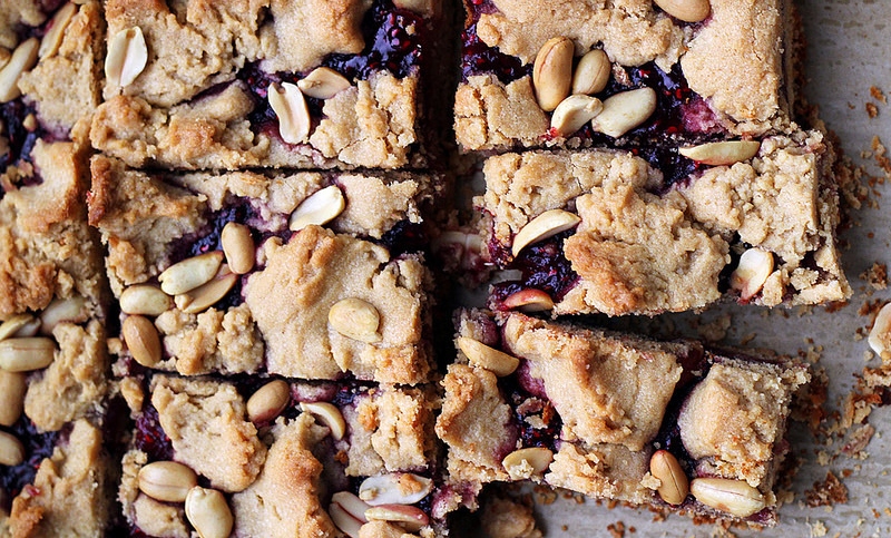 peanut butter and jelly bars