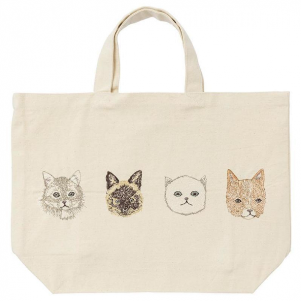 Coral & Tusk Cat Portraits Tote 