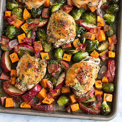 One Pan Autumn Chicken Dinner