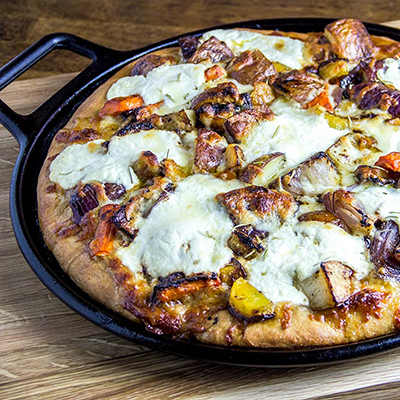 Roasted Fall Vegetable and Ricotta Pizza