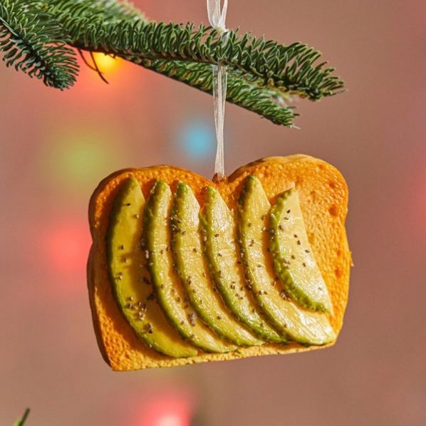 Urban Outfitters Avocado Toast Christmas Ornament 