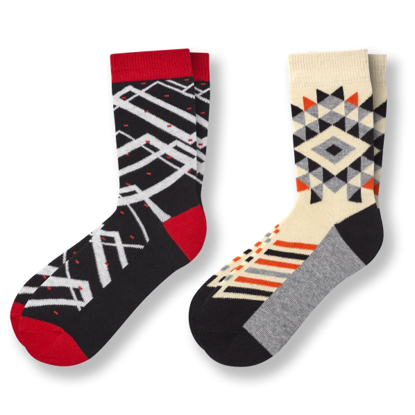 geometric patterned socks