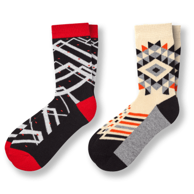 geometric patterned socks
