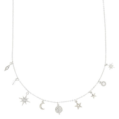 Silver Cosmic Charm Necklace