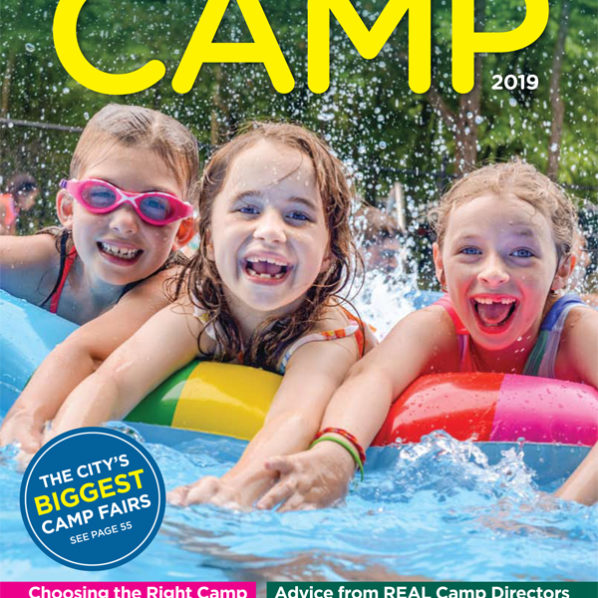 magazine cover with three girls at summer camp