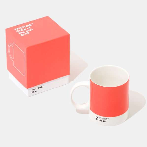 paint chip color themed mug and box