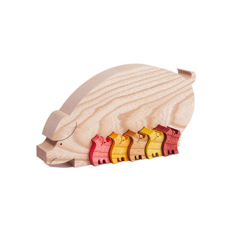 Wooden Pig Puzzle from Maisonette