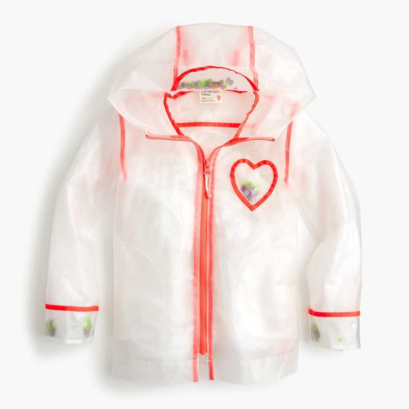 J.Crew Girls' Rain Jacket with Sequins