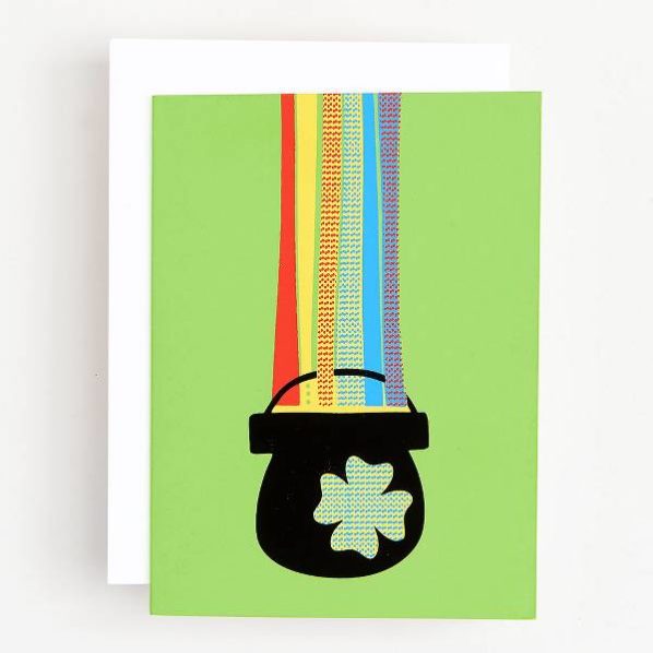 Paper Source Pot with Rainbow St. Patrick's Day Card