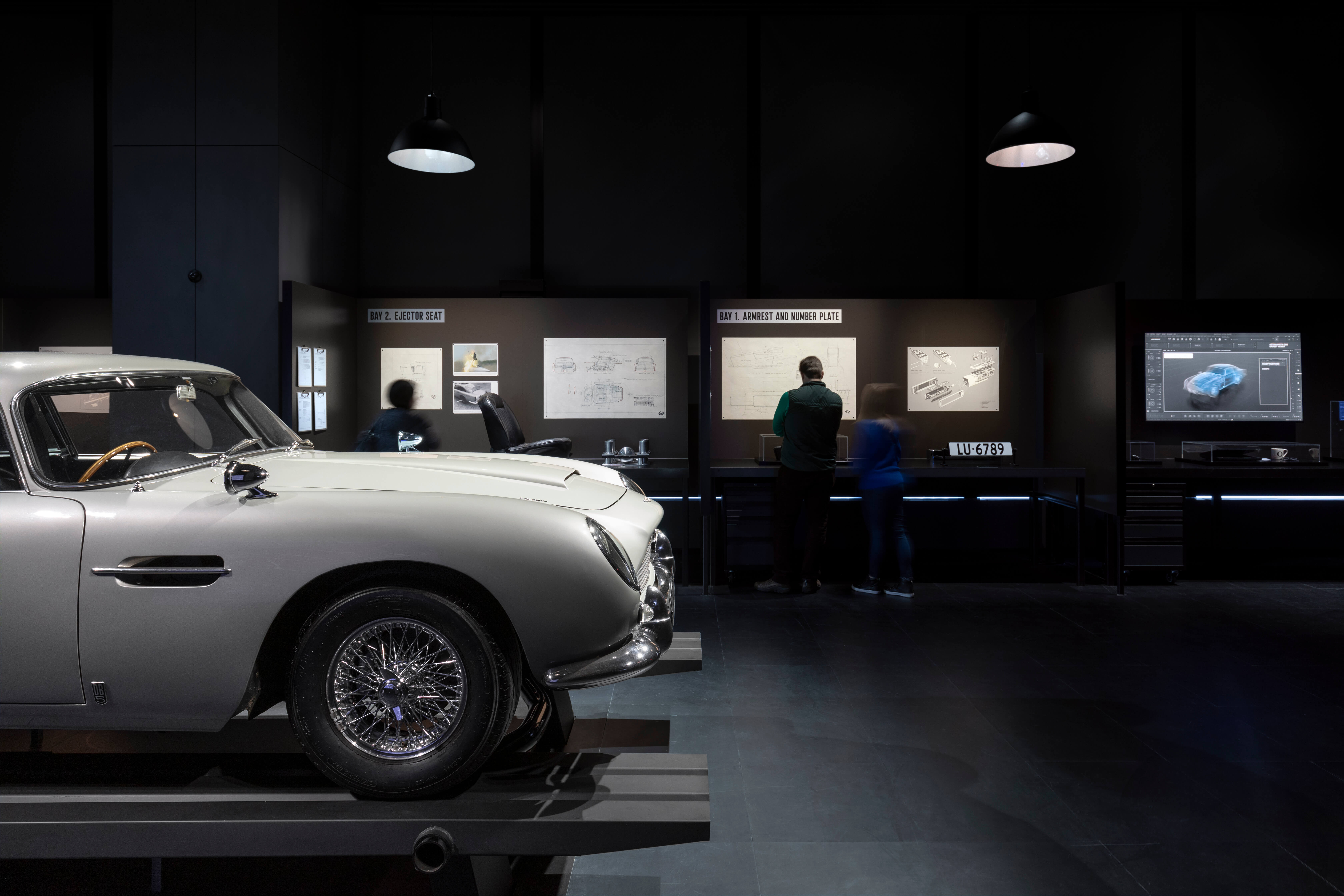 car at the 007 James Bond X Spyscape Exhibit