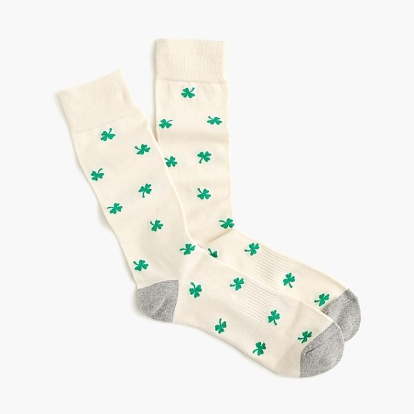 J.Crew Shamrock Padded Footbed Critter Socks