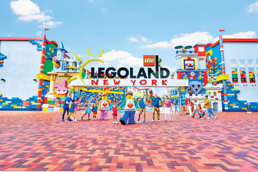 The LEGO Brick entrance to LEGOLAND New York