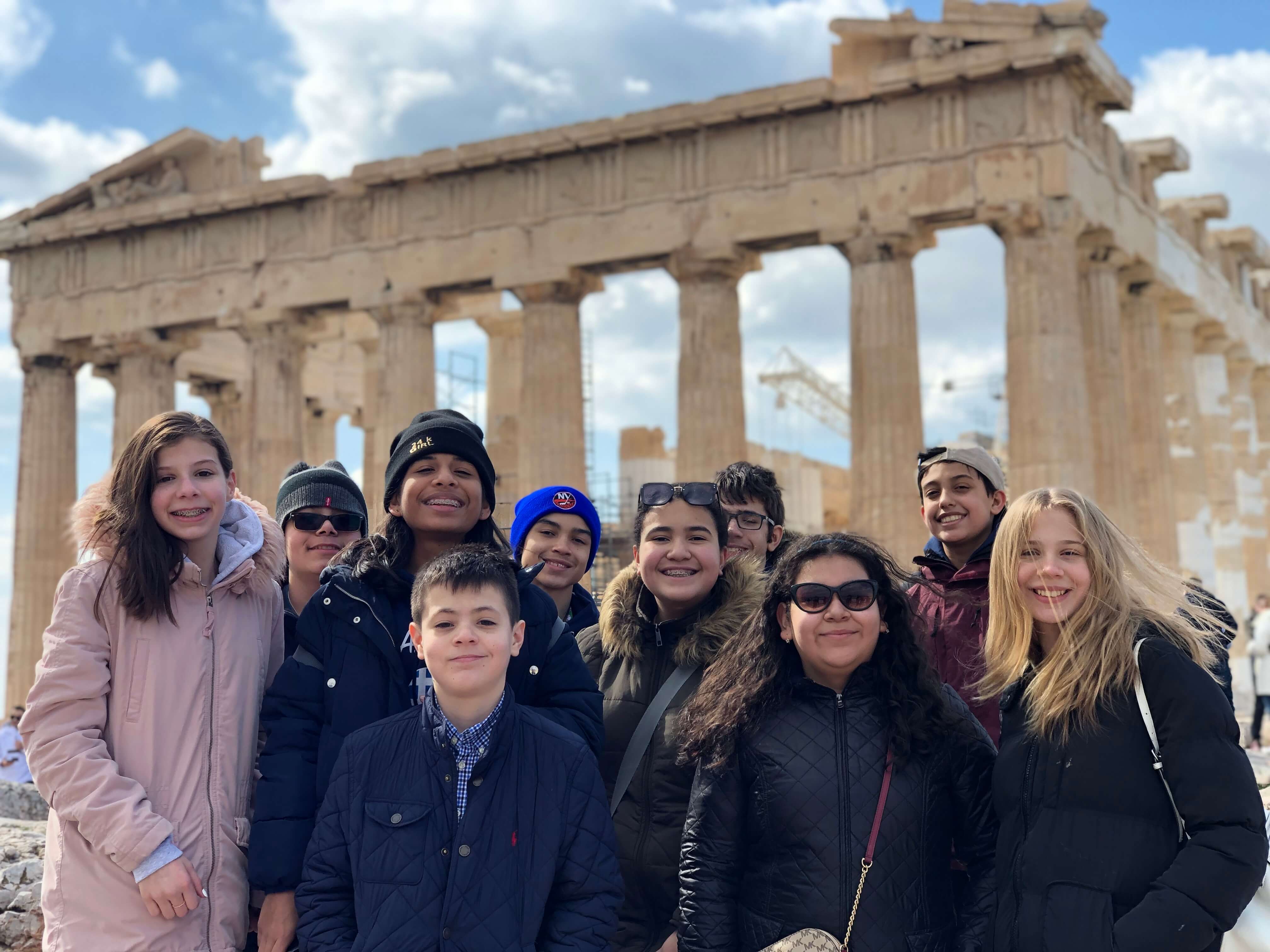students on an Athens trip