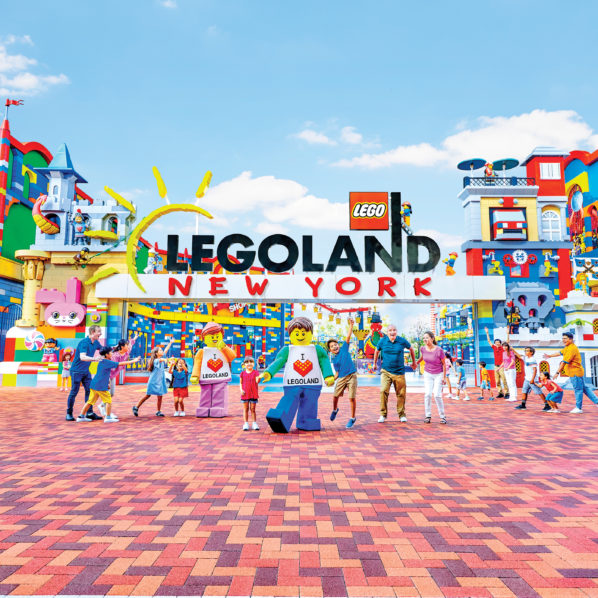 The LEGO Brick entrance to LEGOLAND New York