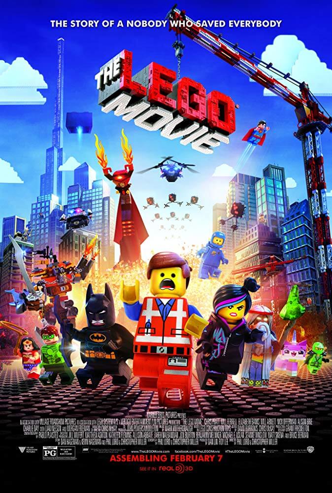 Morgan Freeman, Will Ferrell, Will Arnett, Elizabeth Banks, Charlie Day, Nick Offerman, Chris Pratt, Cobie Smulders, Channing Tatum, Alison Brie, and Jonah Hill in The Lego Movie (2014)