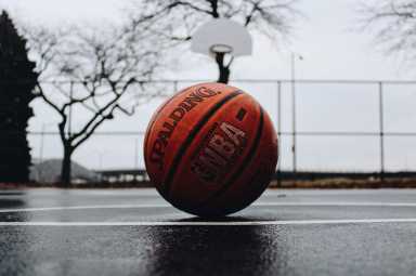 basketball in the court