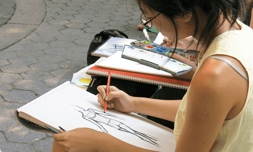 Drawing in the Park