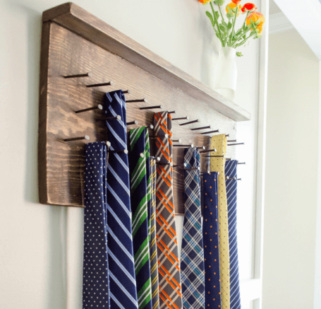 DIY Tie Rack