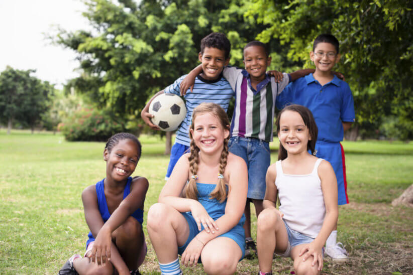 kids playing soccer