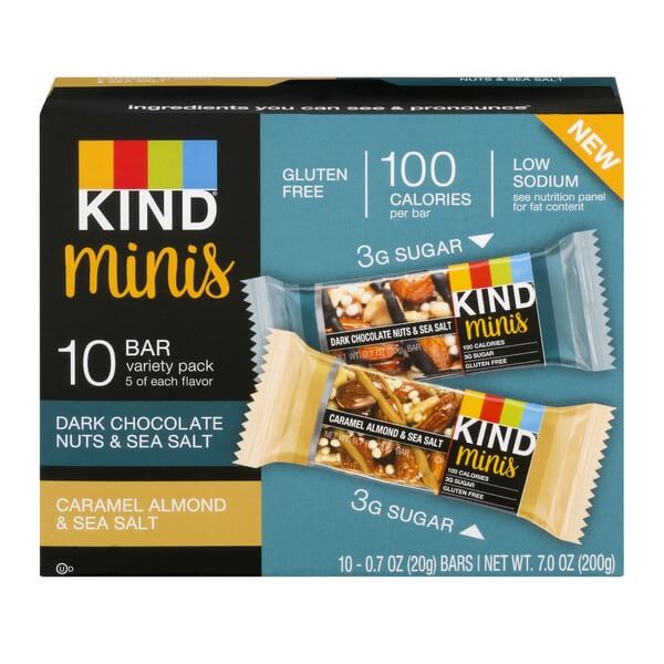 Kind® Minis - Dark Chocolate Nuts & Sea Salt and Caramel Almond & Sea Salt