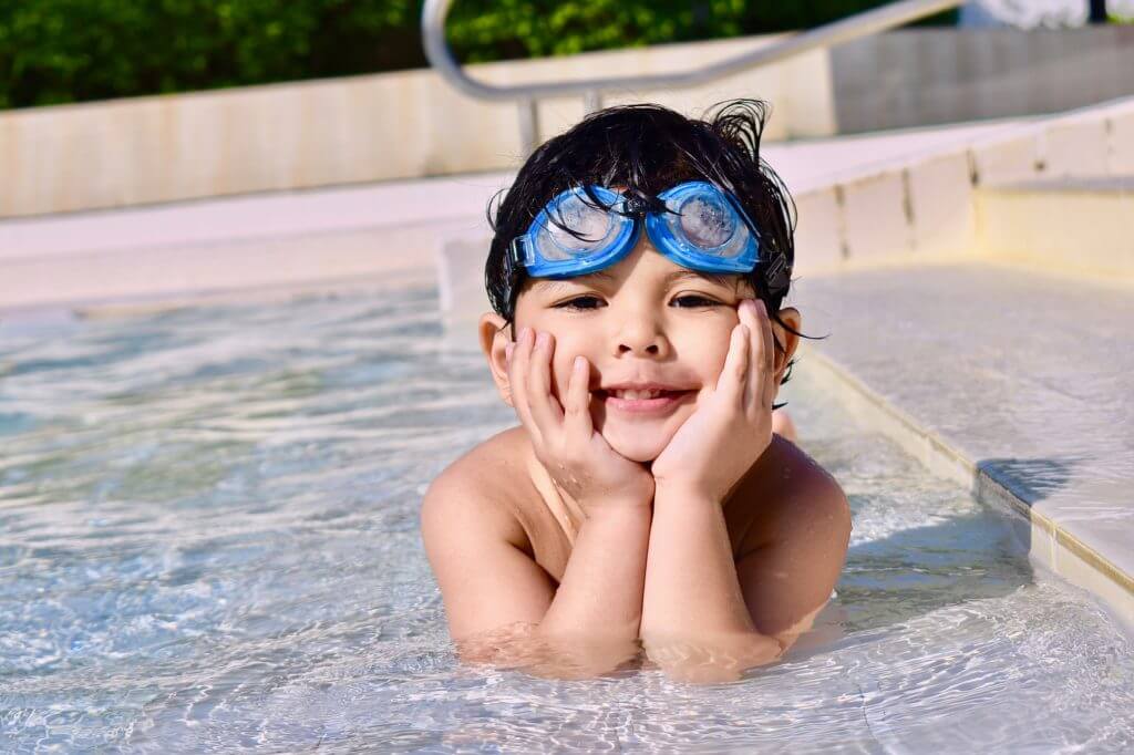 boy at pool