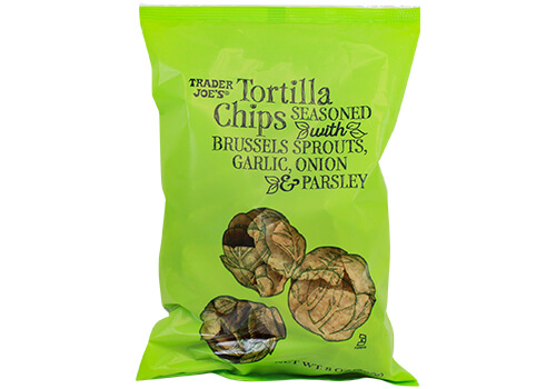 Tortilla Chips Seasoned With Brussels Sprouts, Garlic, Onion & Parsley