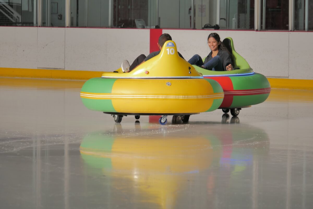 Aviator Sports bumper cars on ice brooklyn new york