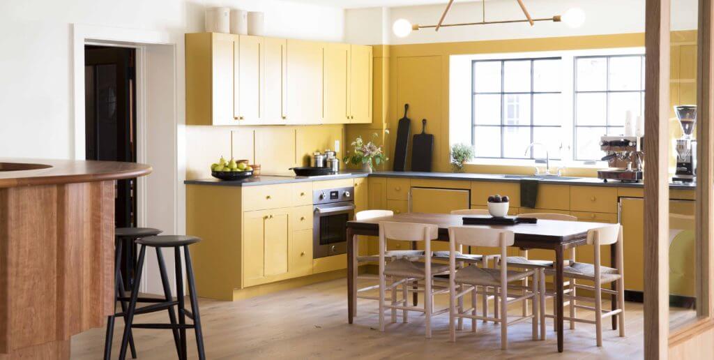 yellow kitchen
