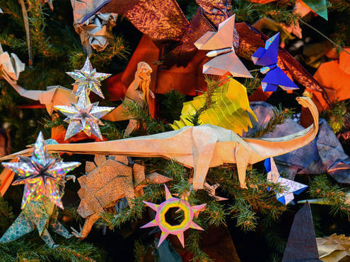 American Museum of Natural History's Origami Holiday Tree - Upper West Side, Manhattan