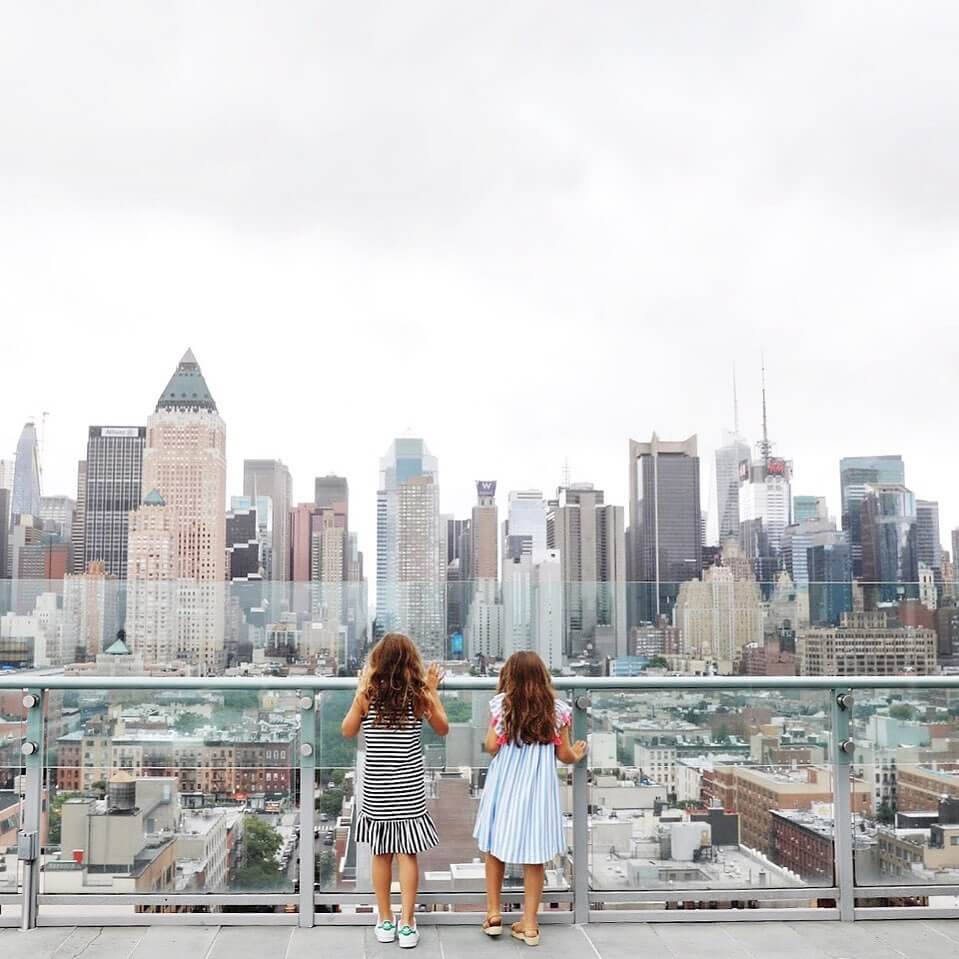 Brianne Manz's two girls overlooking the NYC