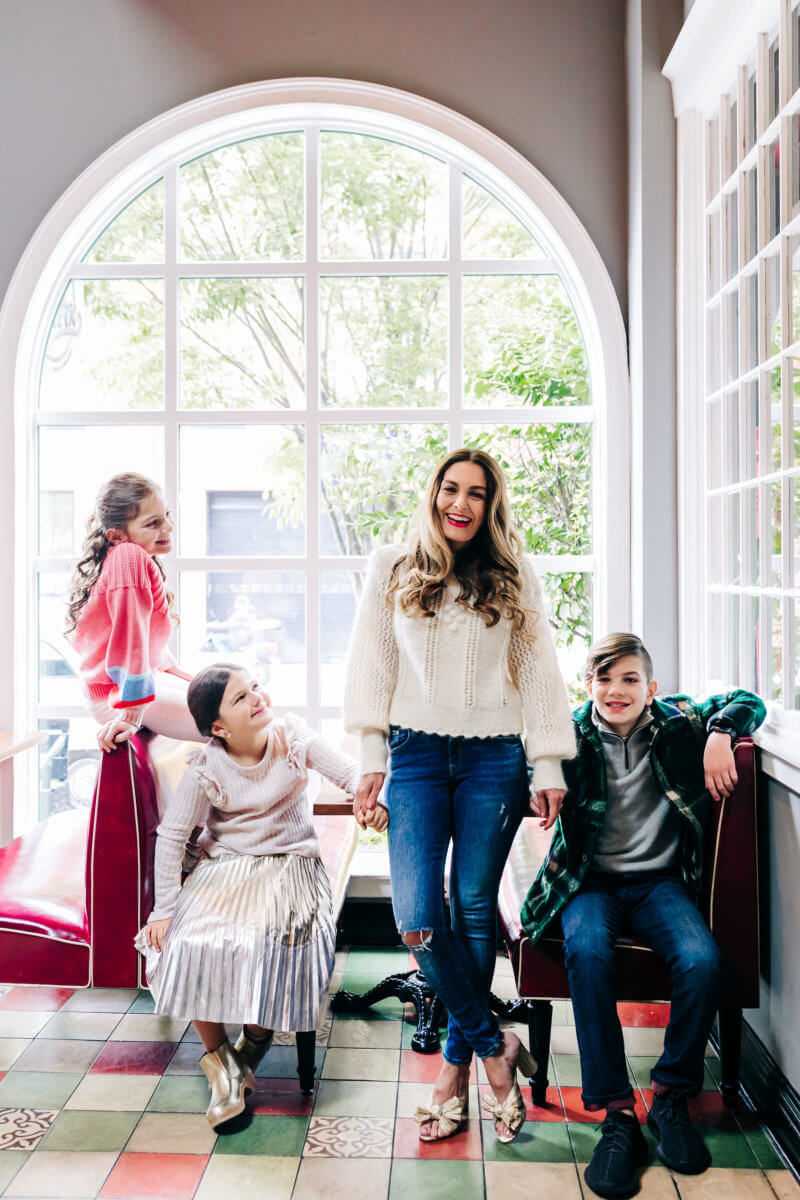Brianne Manz with her kids