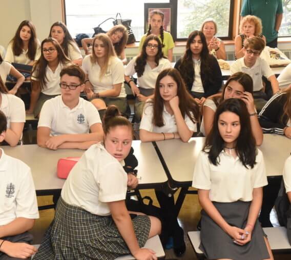 students sitting in the classroom