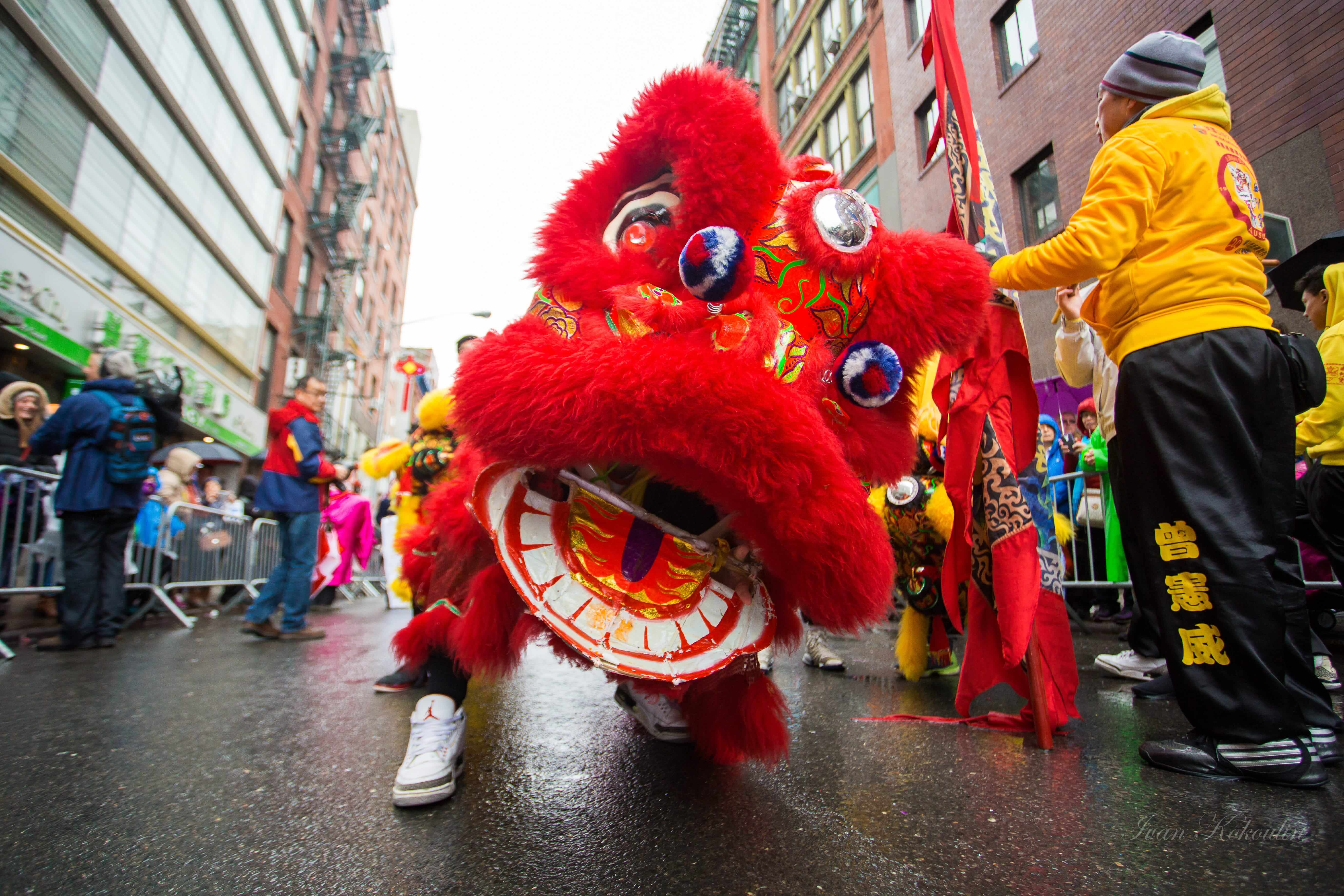 chinese new year firecracker ceremony and cultural festival