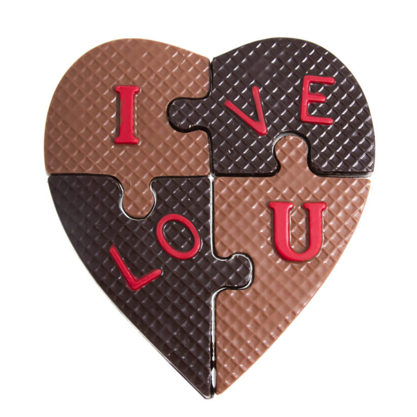 chocolate puzzle heart: valentine's day with your kids