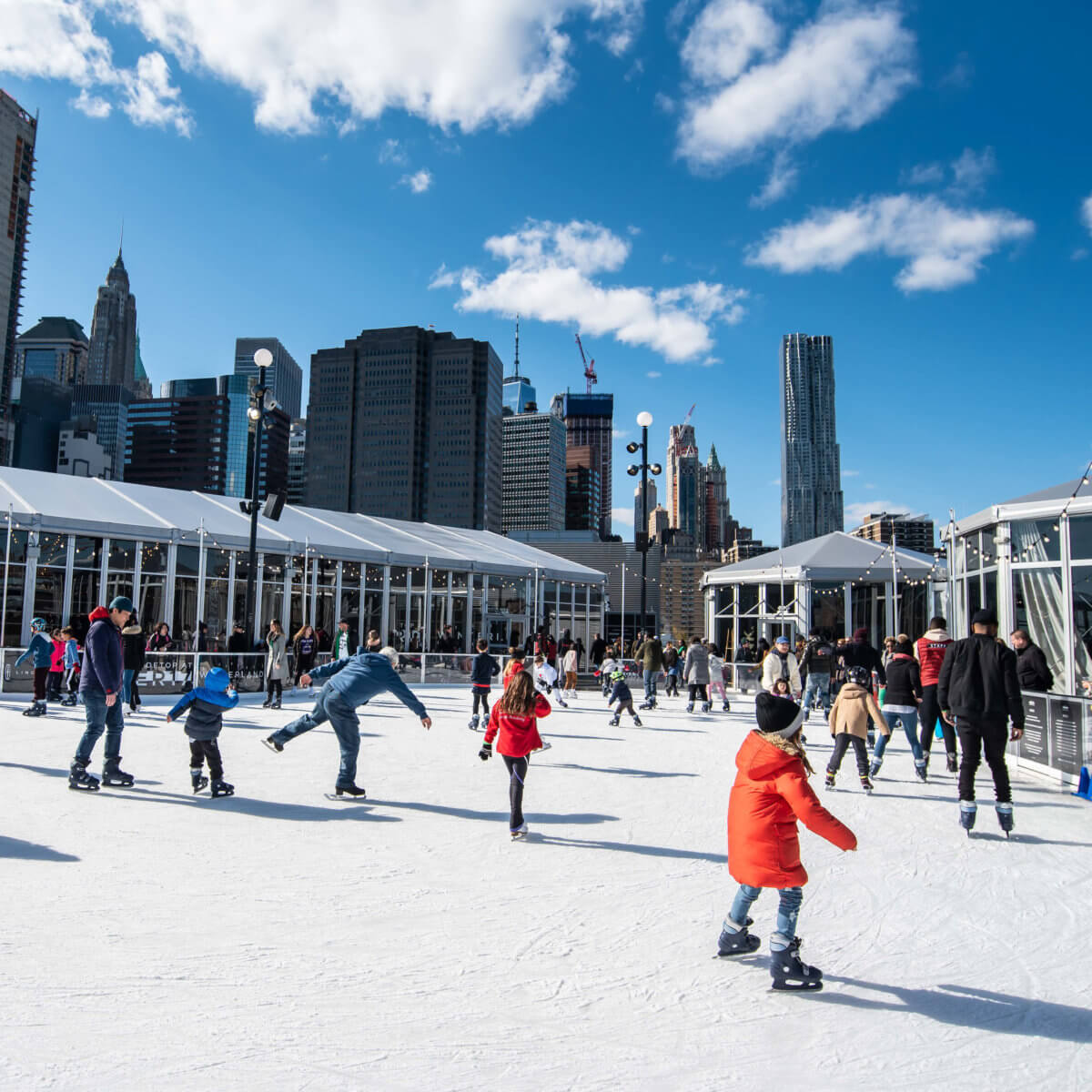 Winterland Rink Skate the Manhattan Skyline With the Family