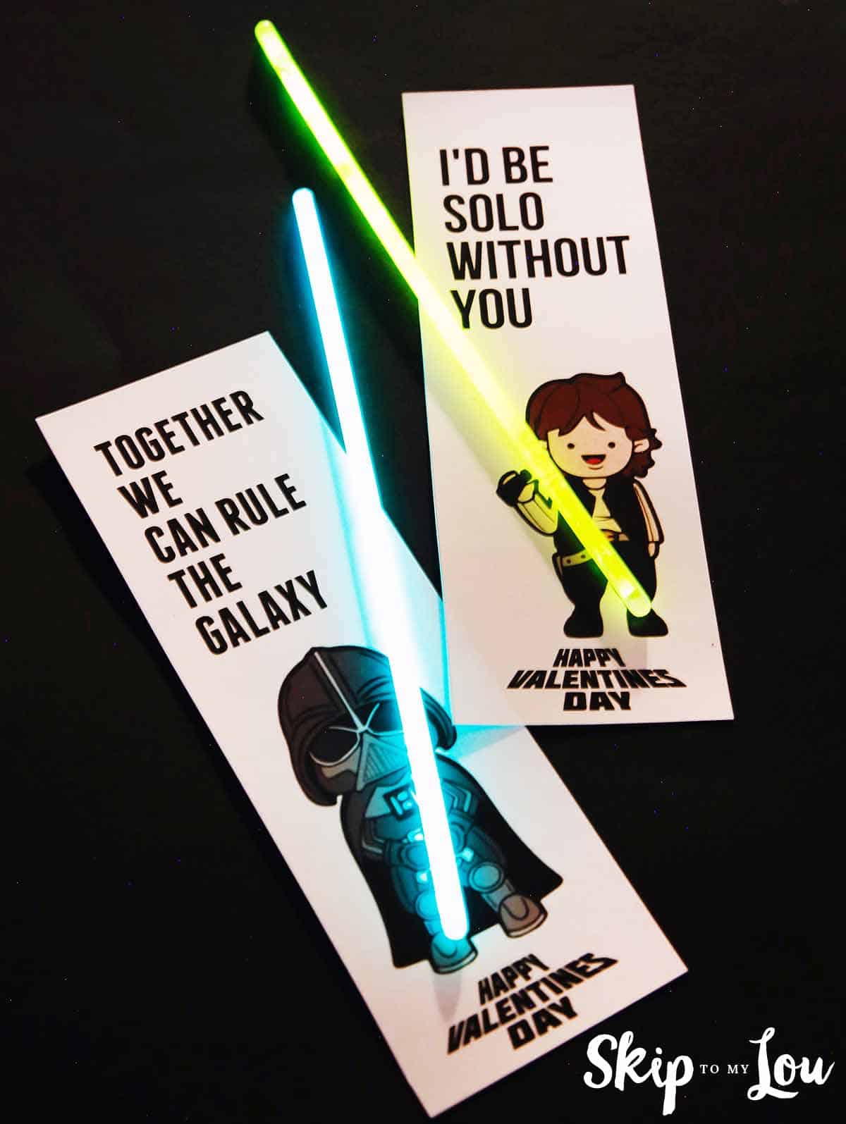 Star Wars Glow Stick Valentines