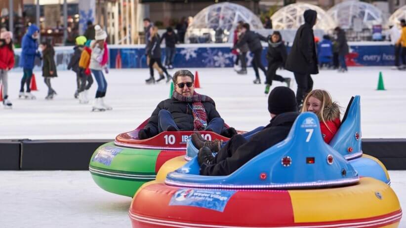 bryant park ice bumper cars