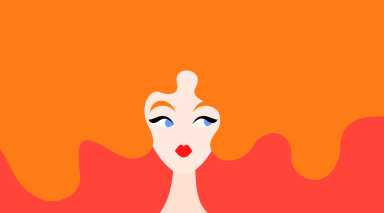 Illustration of red-haired woman