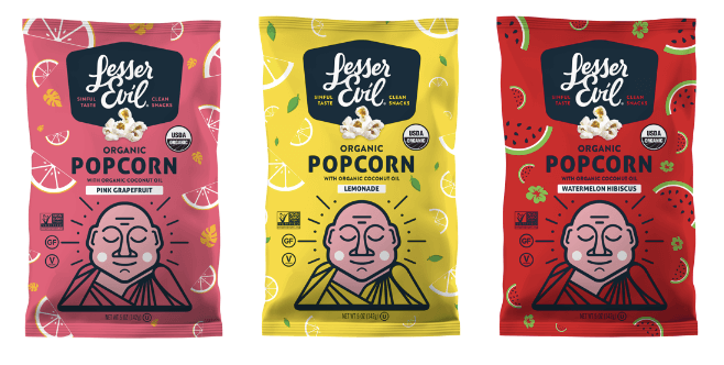 LesserEvil Fruity Organic Popcorn