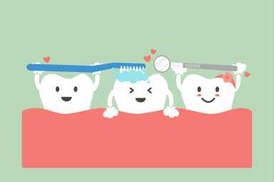 brushing teeth
