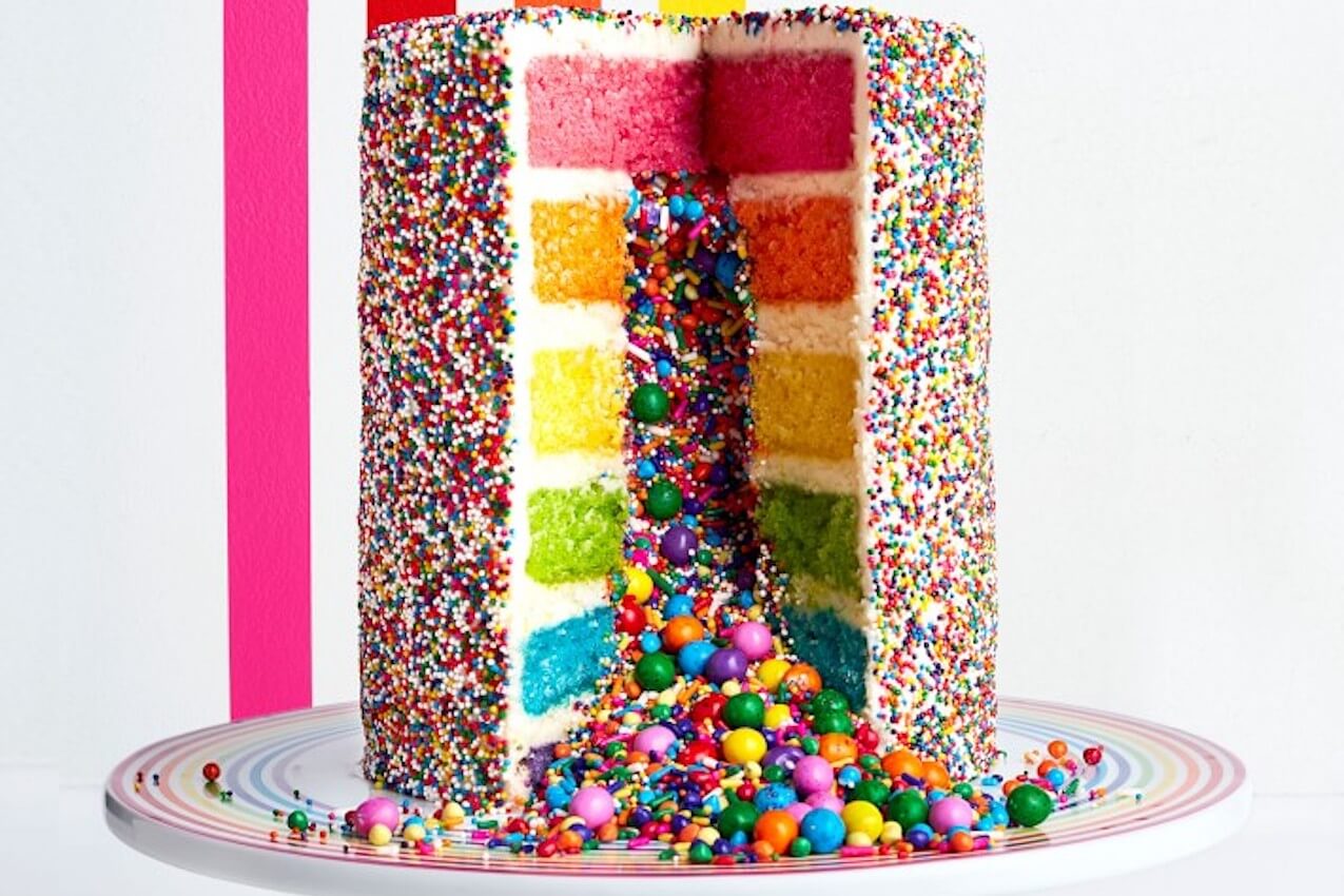 Flour Shop Rainbow Explosion Cake Kit from Williams Sonoma