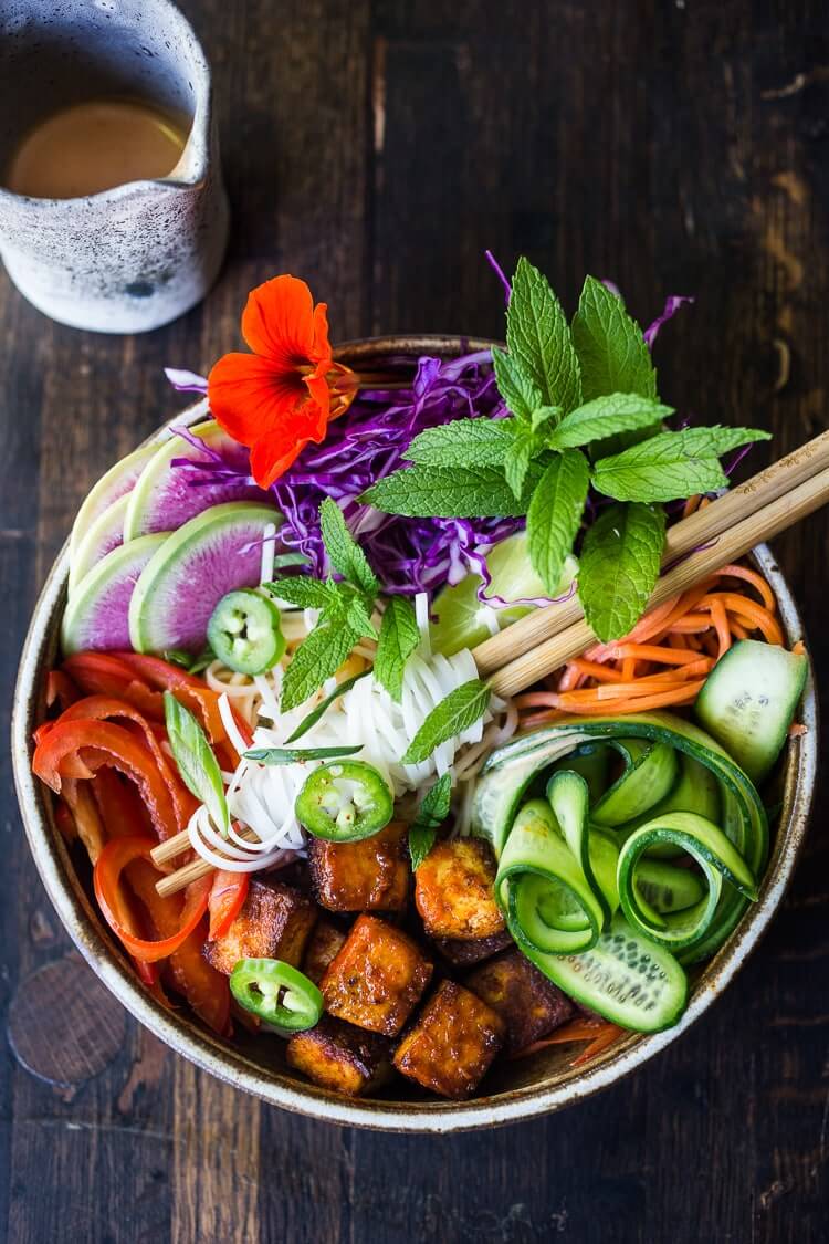 Vegan Banh Mi Noodle Bowls