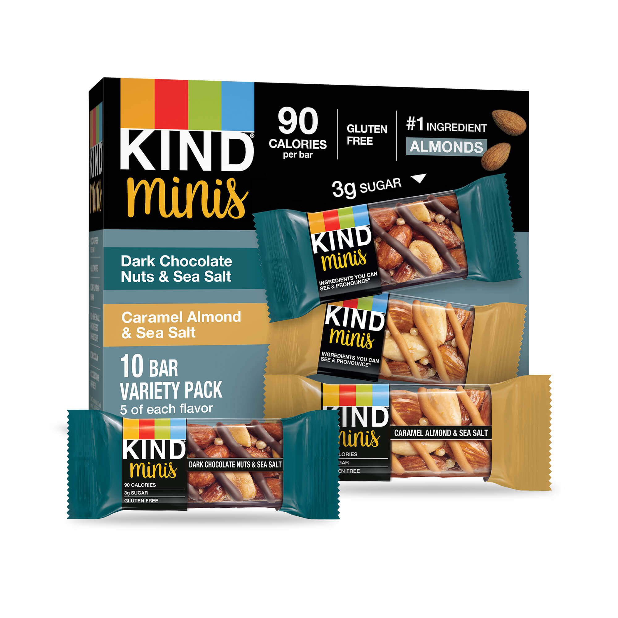 Kind® Minis - Dark Chocolate Nuts & Sea Salt and Caramel Almond & Sea Salt