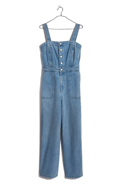 Denim Stitched-Strap Jumpsuit by Madewell