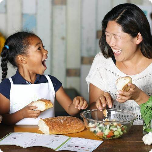 eating at the table