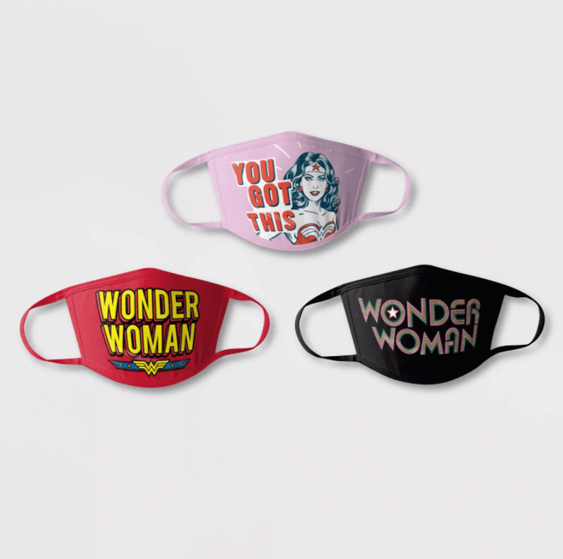 Kids' 3pk Wonder Woman Face Mask