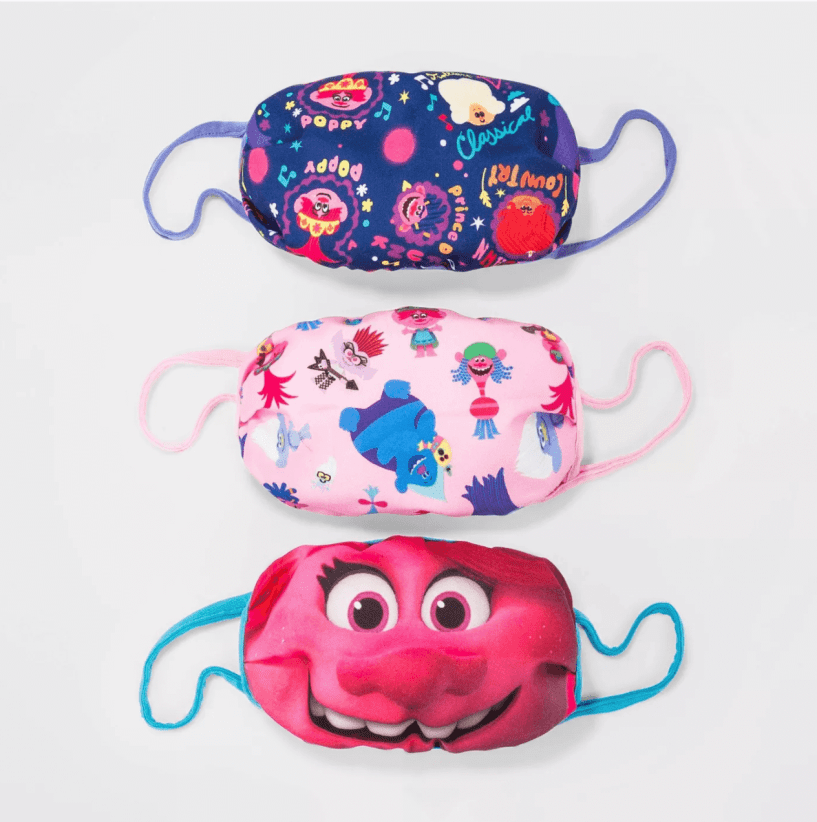 Kids' 3pk Trolls Face Mask