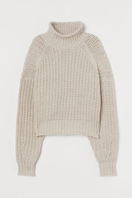 H&M Ribbed Turtleneck Sweater